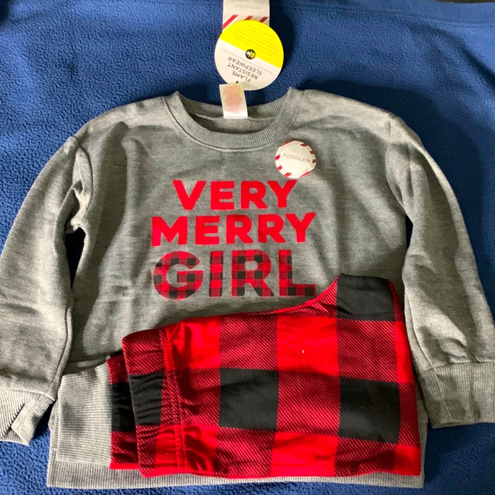 Toddler Girls 4T Christmas Sleep Set